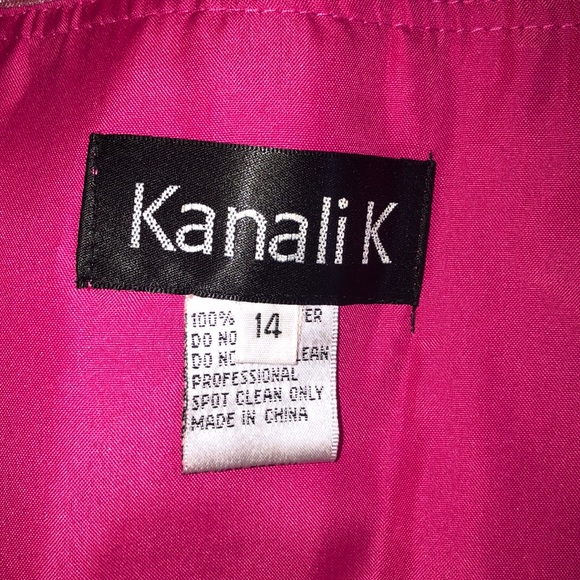 Pink 1 shoulder chiffon prom dress - Picture 3 of 3